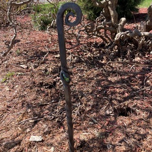 Forged garden stake ornament