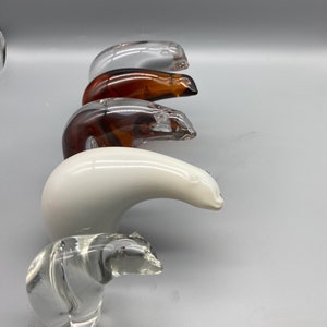 Pisapapeles vintage de oso polar de cristal Wedgwood