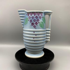 Burleigh ware Machine Age Art Deco lemonade jug in Charlotte Rhead style