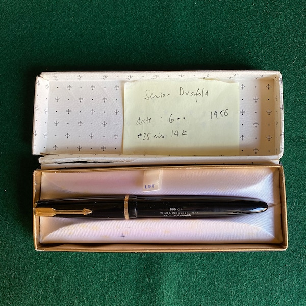 Stylo plume britannique Parker Senior Duofold vintage 1956