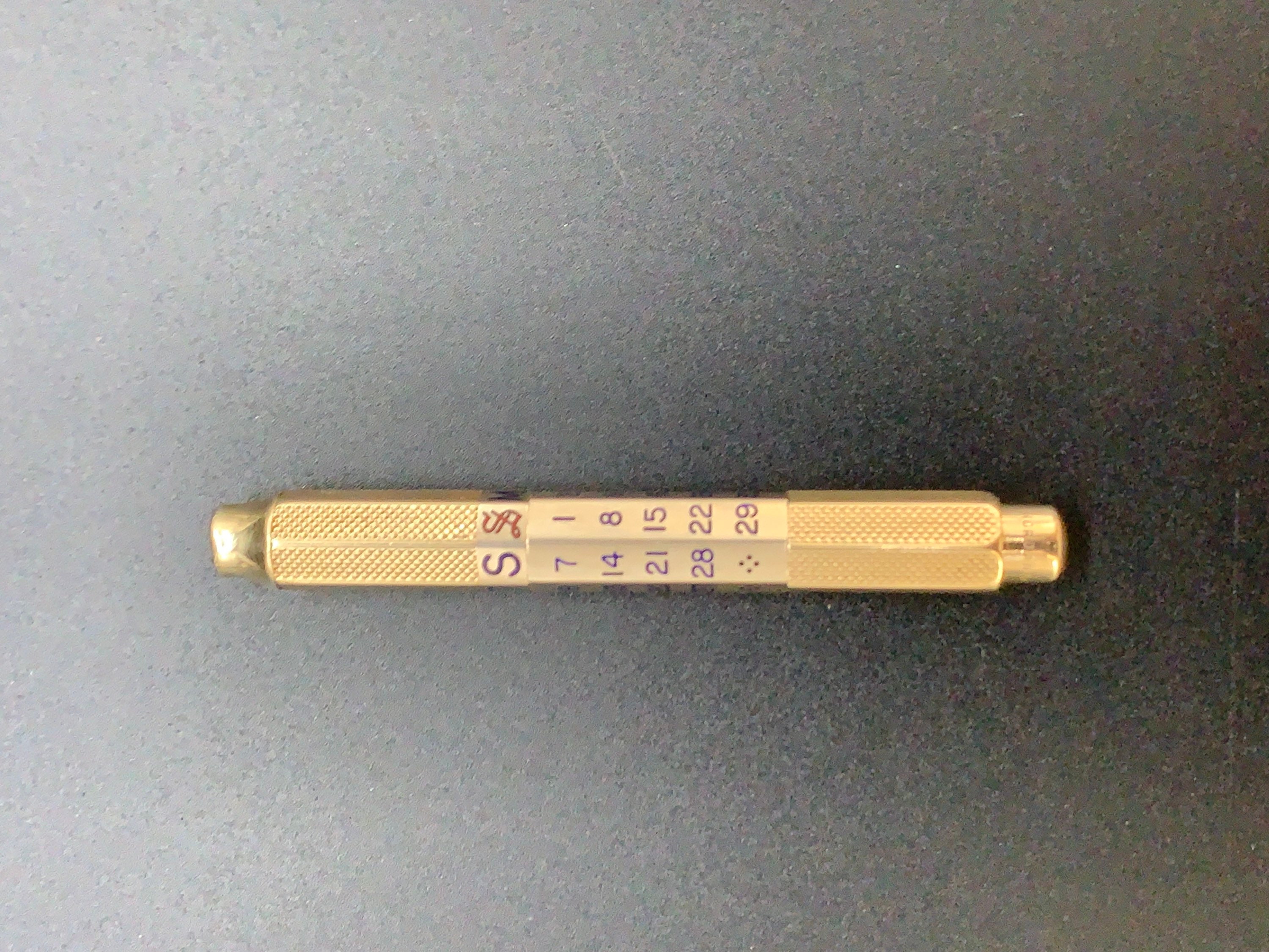 Sampson Mordan 9ct Gold and Enamel Perpetual Calendar Pencil - Etsy