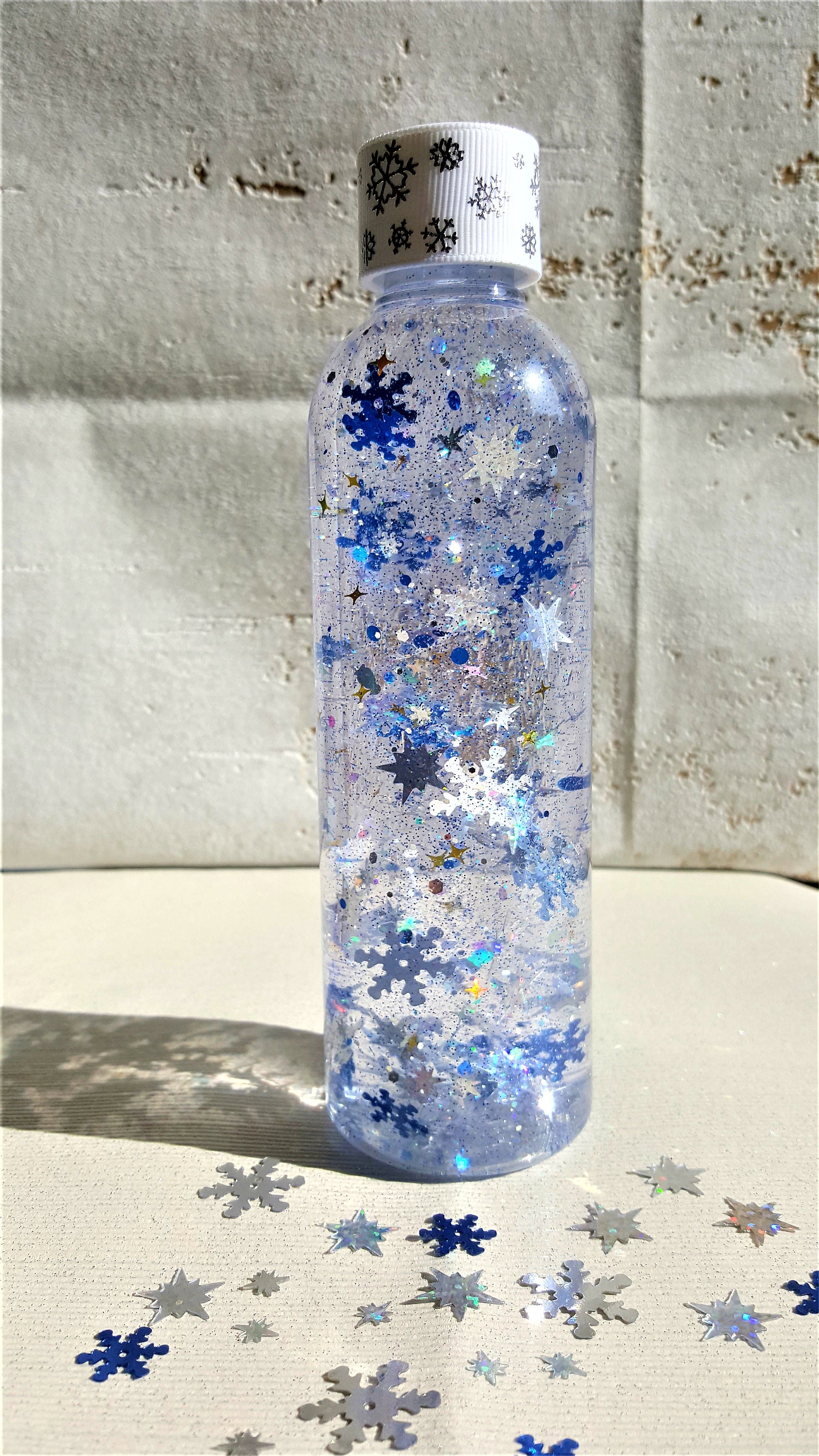 Sensory Bottle Winter Baby Shower Baby Sensory Toy Toddler Etsy