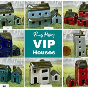 Miniature Ceramic VIP Houses - Exclusive Limited Edition Townhouses, Executive & Extended Homes - Cute Mini Collectables Handmade by Penny.