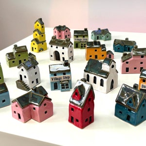 Miniature Ceramic VIP Houses - Exclusive Limited Edition Townhouses, Executive & Extended Homes - Cute Mini Collectables Handmade by Penny.