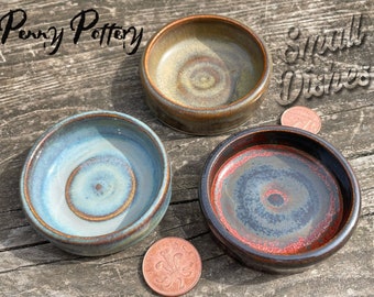 Small Dishes - Beautiful Individual Ceramic Multipurpose Bowls - tapas, sauces, jewelry. Various glazes. Unique Pottery Handmade by Penny