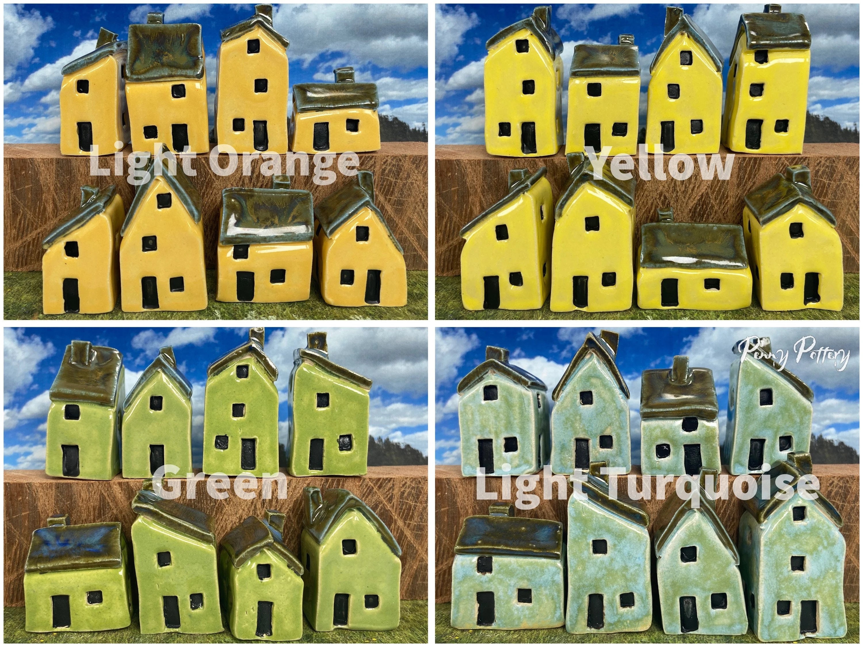 Miniature Ceramic Houses Sold Individually. Various Glaze - Etsy Canada