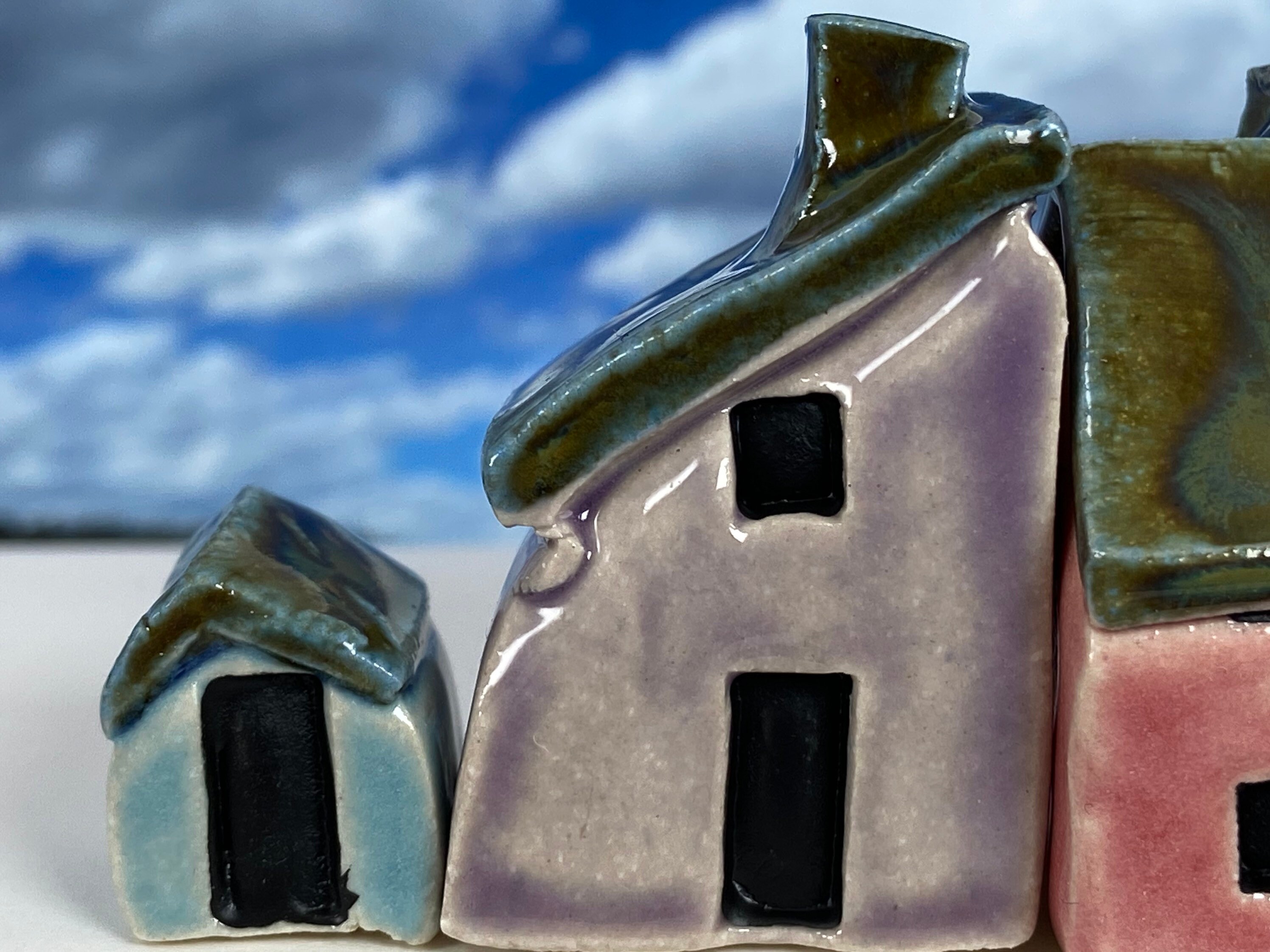 Sets of 10 Miniature Ceramic Houses 1 Shed / Kennel. Etsy