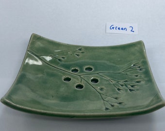 Ring or Key Dish Flower Patterned Handmade Ceramic Soap Bathroom Accessories Various Colours Ring or Key Dish Flower Patterned Handmade Ceramic Soap Bathroom Accessories Various Colours