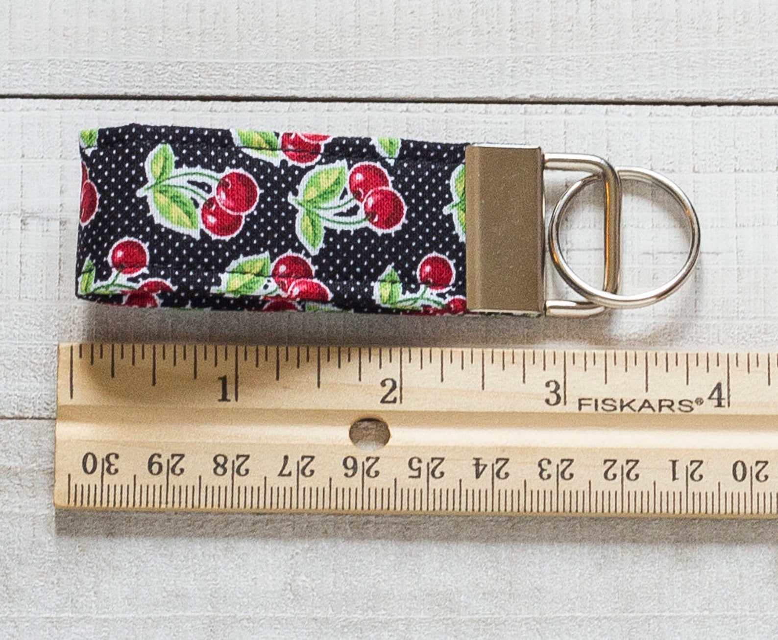 Mini 3 Cherry Key Fob Cherry Keychain Keychain Wrist Etsy