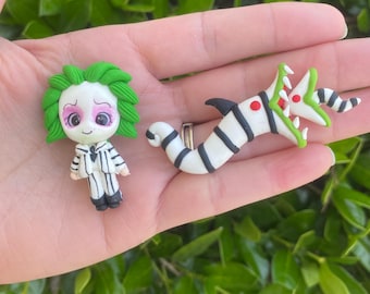 horror clay, spooky clay, Halloween clay, bow supplies, bow embellishments, clay center, clay for hairbows, snake clay, scary clay