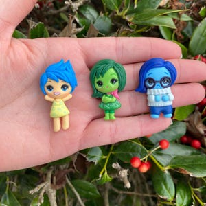 inspired characters clays, clay doll, joy clay, clays for bows, bow supplies, bow embellishments, clay center, clay for hairbows, sad clay