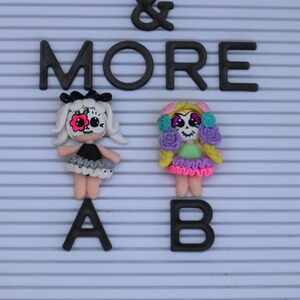 Clays for bows, halloween clays, clay center, bow embellishment, clay doll, bow center, mexican clay, Shaker for bows,