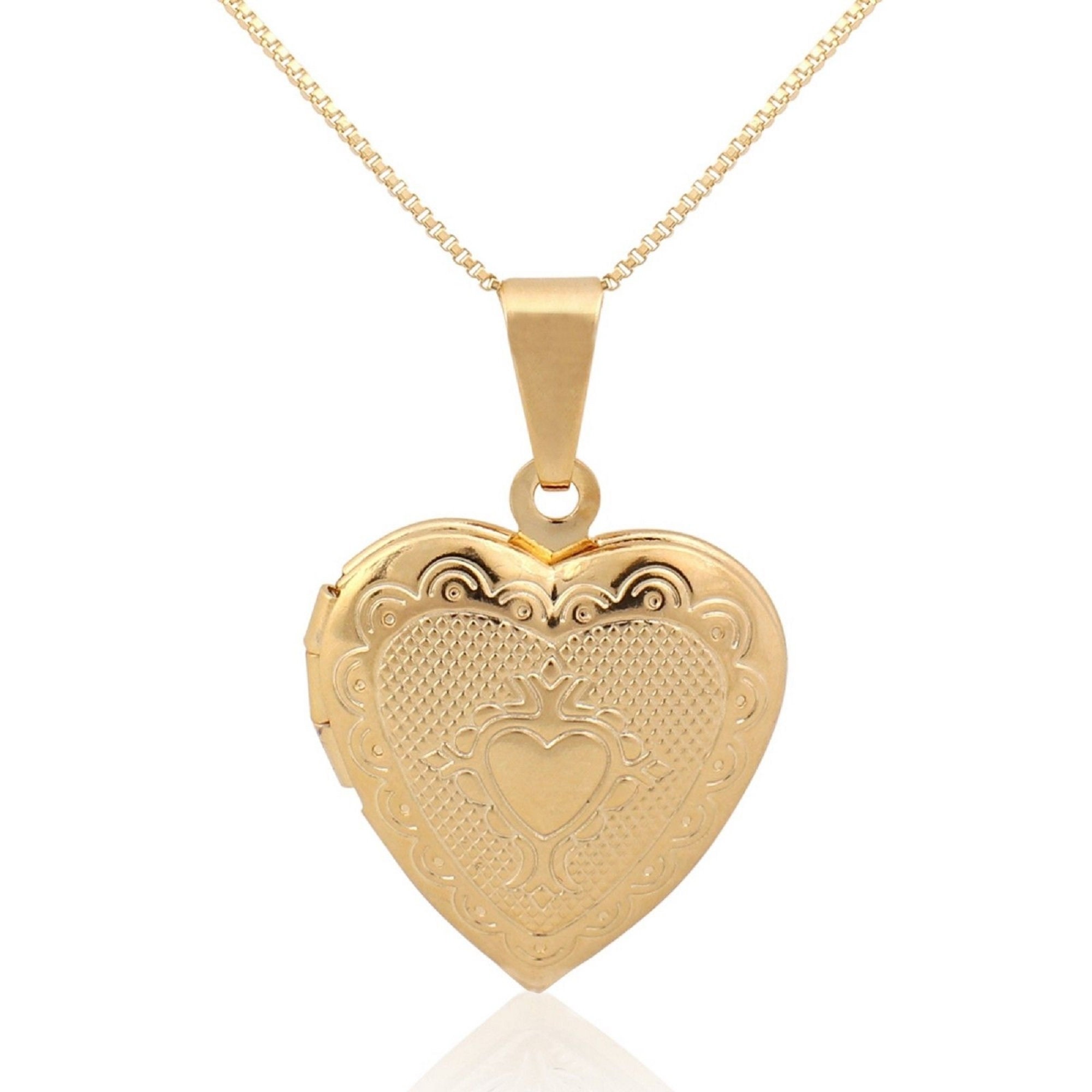 Children Locket Gold Small Heart Locket Necklace 9ct Gold Etsy