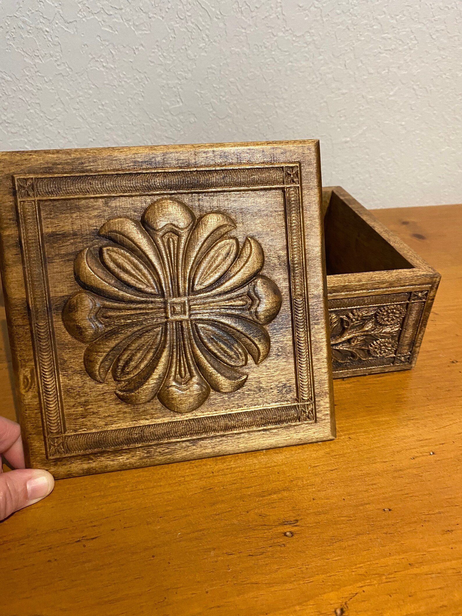 Decorative Square Box With Loose Lid Etsy