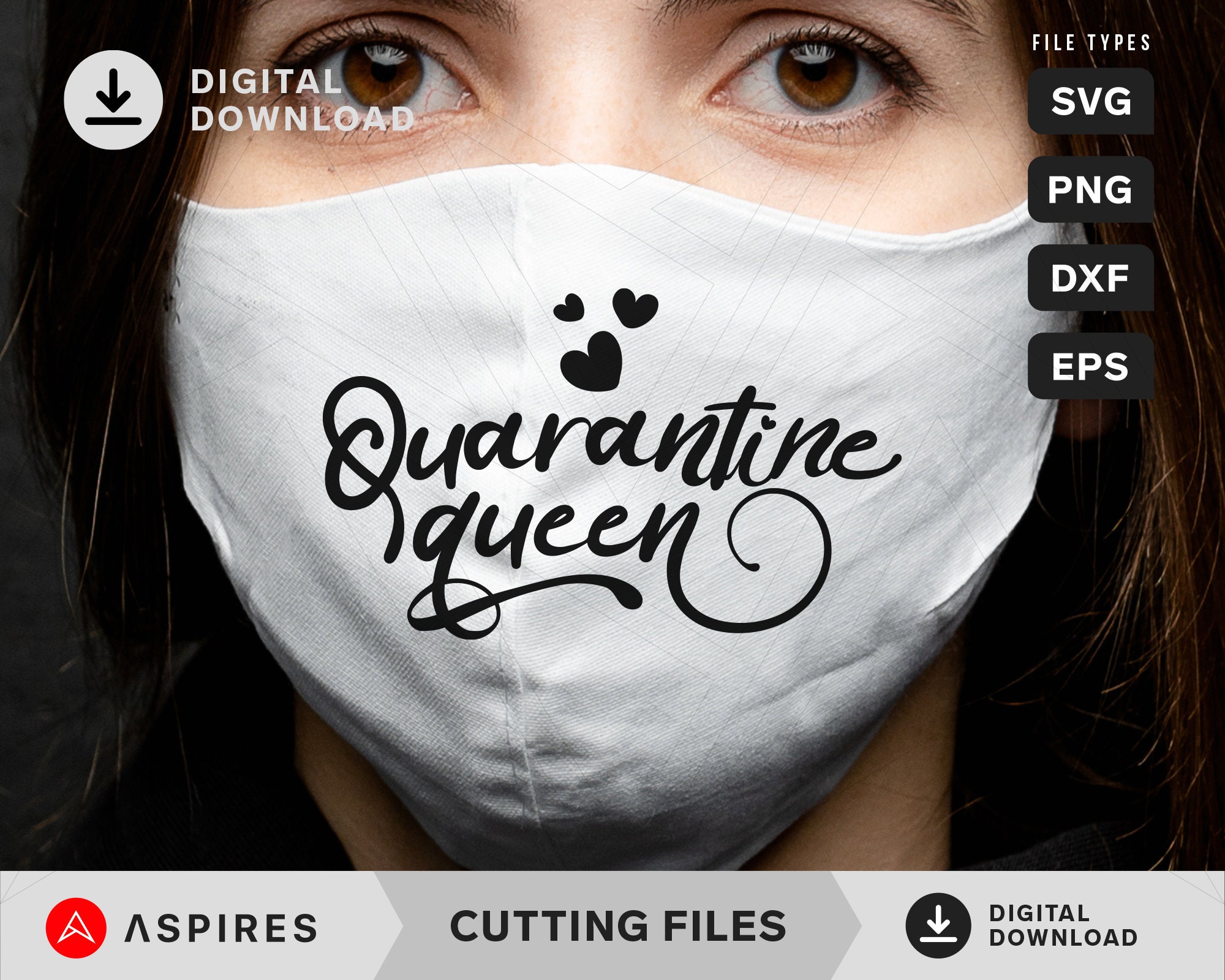 Download Quarantine Queen SVg Face Mask Print Pattern Facemask SVG ...