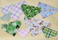 Slip Over Collar Holiday Dog Bandana: Handmade Cotton Dog Scarf; Valentines Day Dog Bandana; St. Patrick's Day; Easter