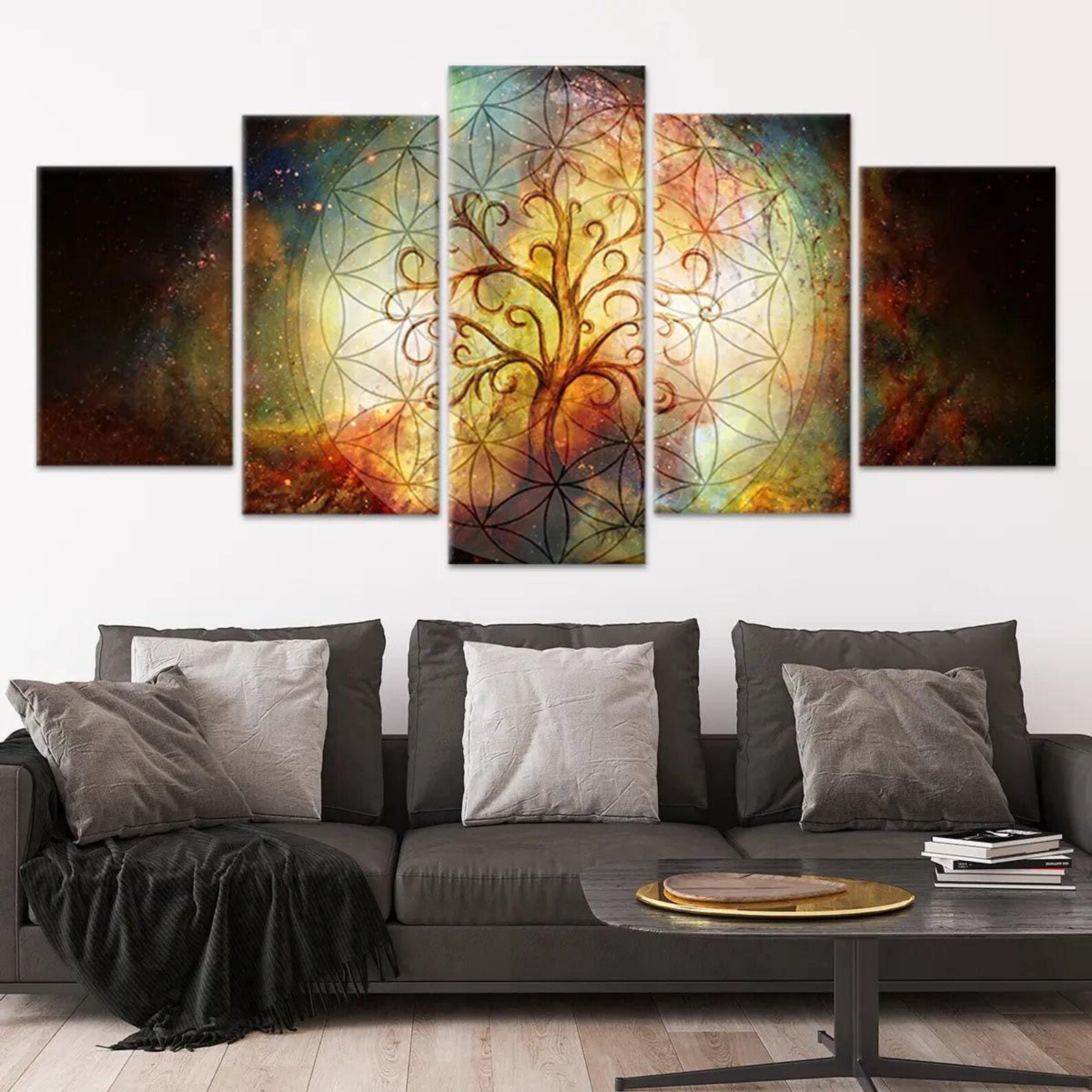 Cosmic Tree of Life Canvas Print - Celestial Astrology Artwork ...