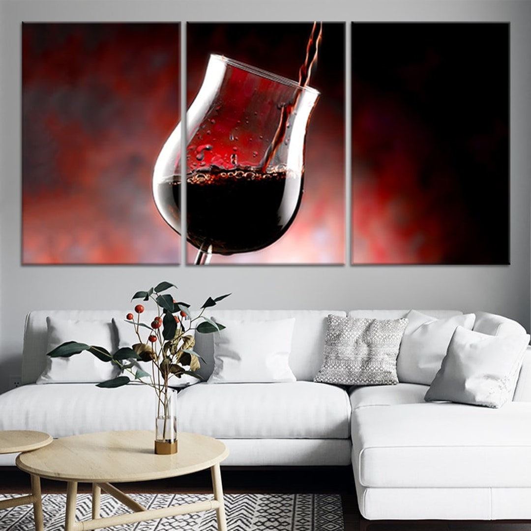 Wine Glass Oz Canvas Set Wall Art - Etsy