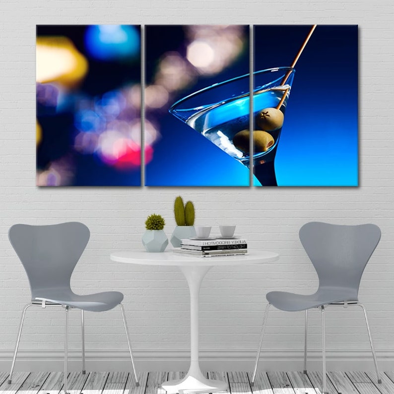 Dirty Martini Canvas Wall Art Set Etsy