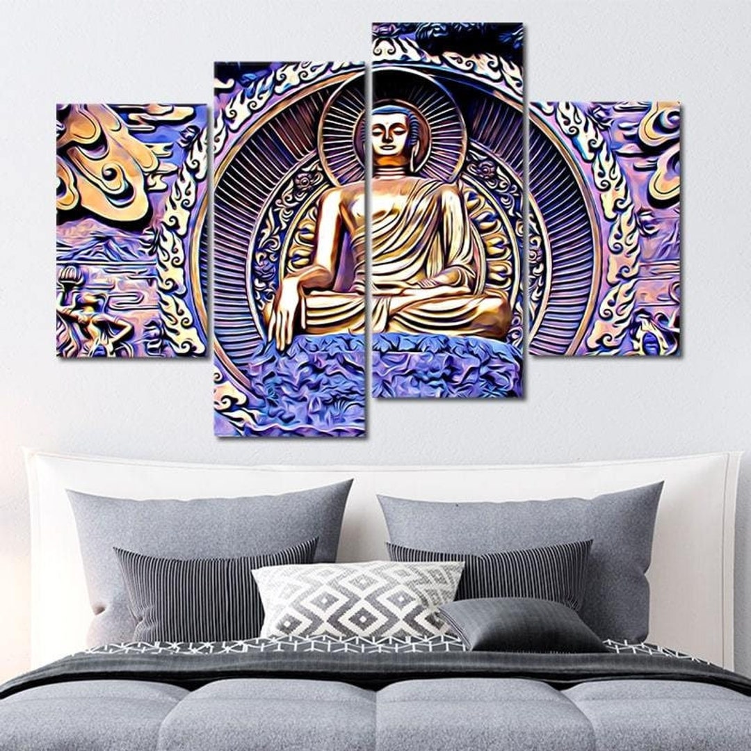 Gautama Buddha Canvas Wall Art Set - Etsy