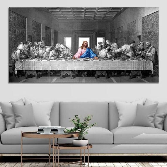 The Last Supper Canvas Art: Leonardo Da Vinci Print, Religious Wall Decor