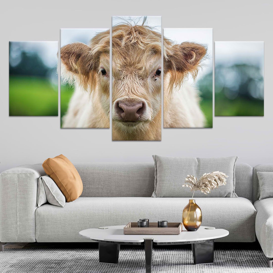 Baby Highland Cow Wall Art Etsy