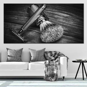 Barbershop Wall Art, Barber Gift, Retro Style Barbershop Painting, Barbershop Canvas Print, Barbershop Painting, Barbershop Wall Decor