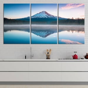Mount Hood Wall Art Framed Mountain Wall Art Large Mt Hood Print Oregon Mountain Landscape Decor For Bedroom Nature Wall Art Set Of 3 Prints