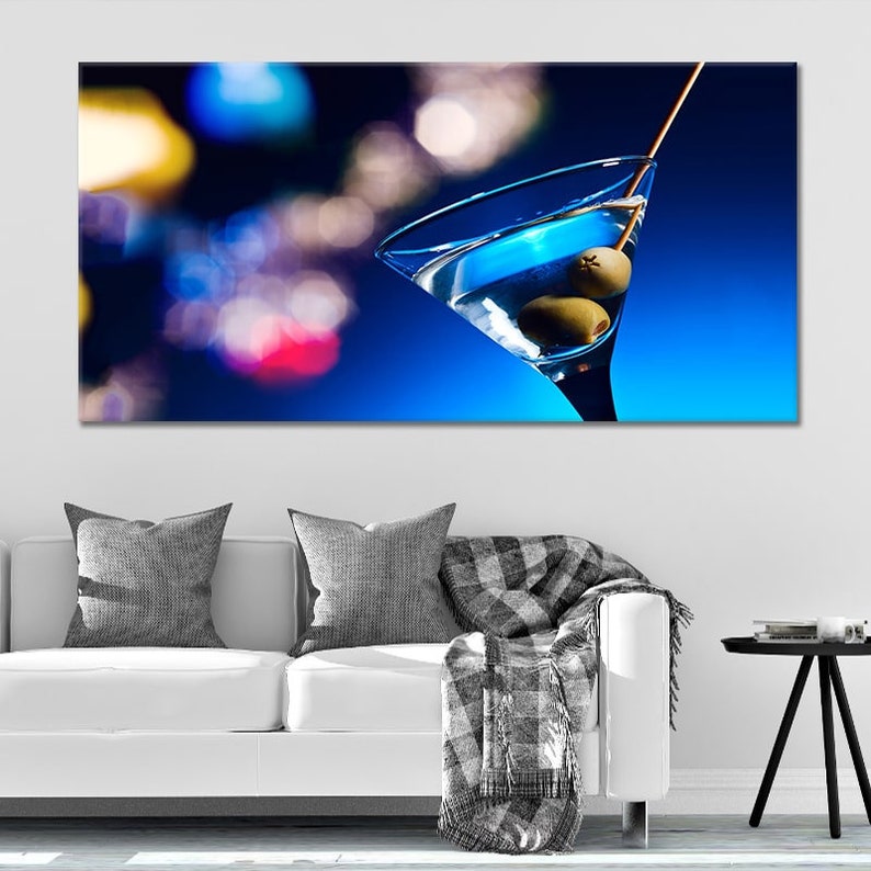 Dirty Martini Canvas Wall Art Set - Etsy