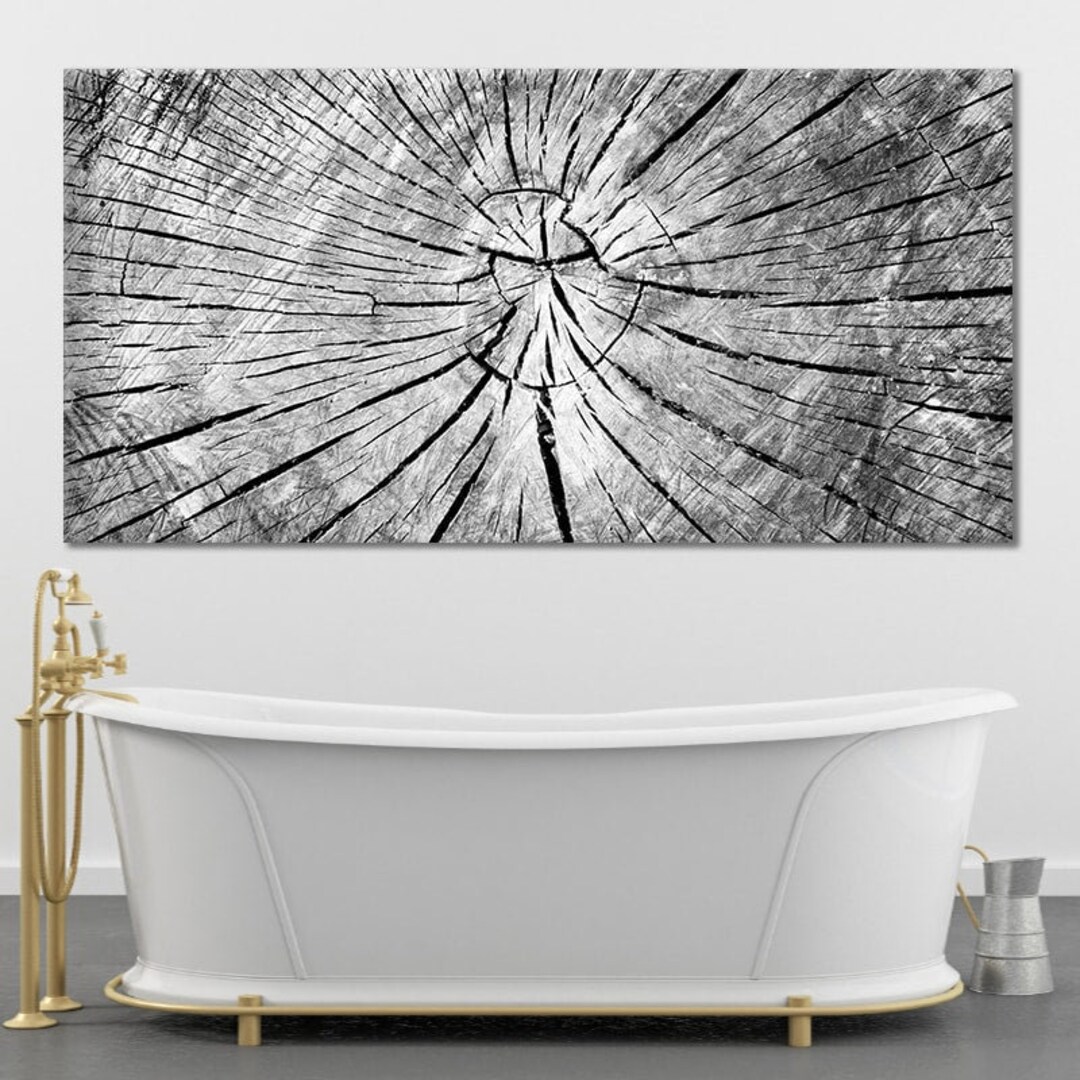 Curated visual reference: Fresh Look at Wood Texture Wall Art Large Tree Ring Art Print Living
