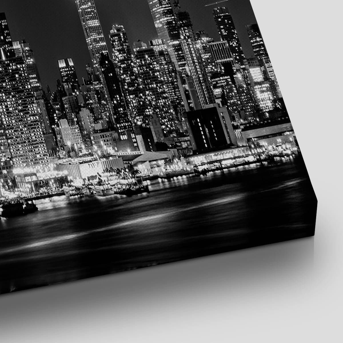 Black and White New York Skyline Canvas Art Print, NY Cityscape Wall ...