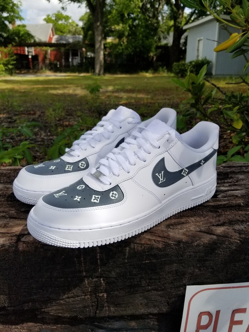 Nike Air Force 1 Grey Ghost CoolOutSessions Custom | Etsy