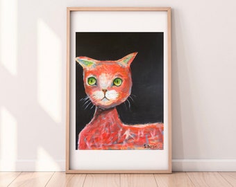 Art Print - Orange Ginger Cat