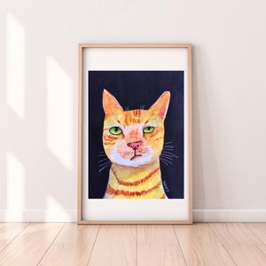 Art Print Humoristische Oranje Gember Kat Grappige Kat Meme Kat
