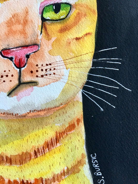 Art Print Humorous Orange Ginger Cat Funny Cat Meme Cat Etsy Uk