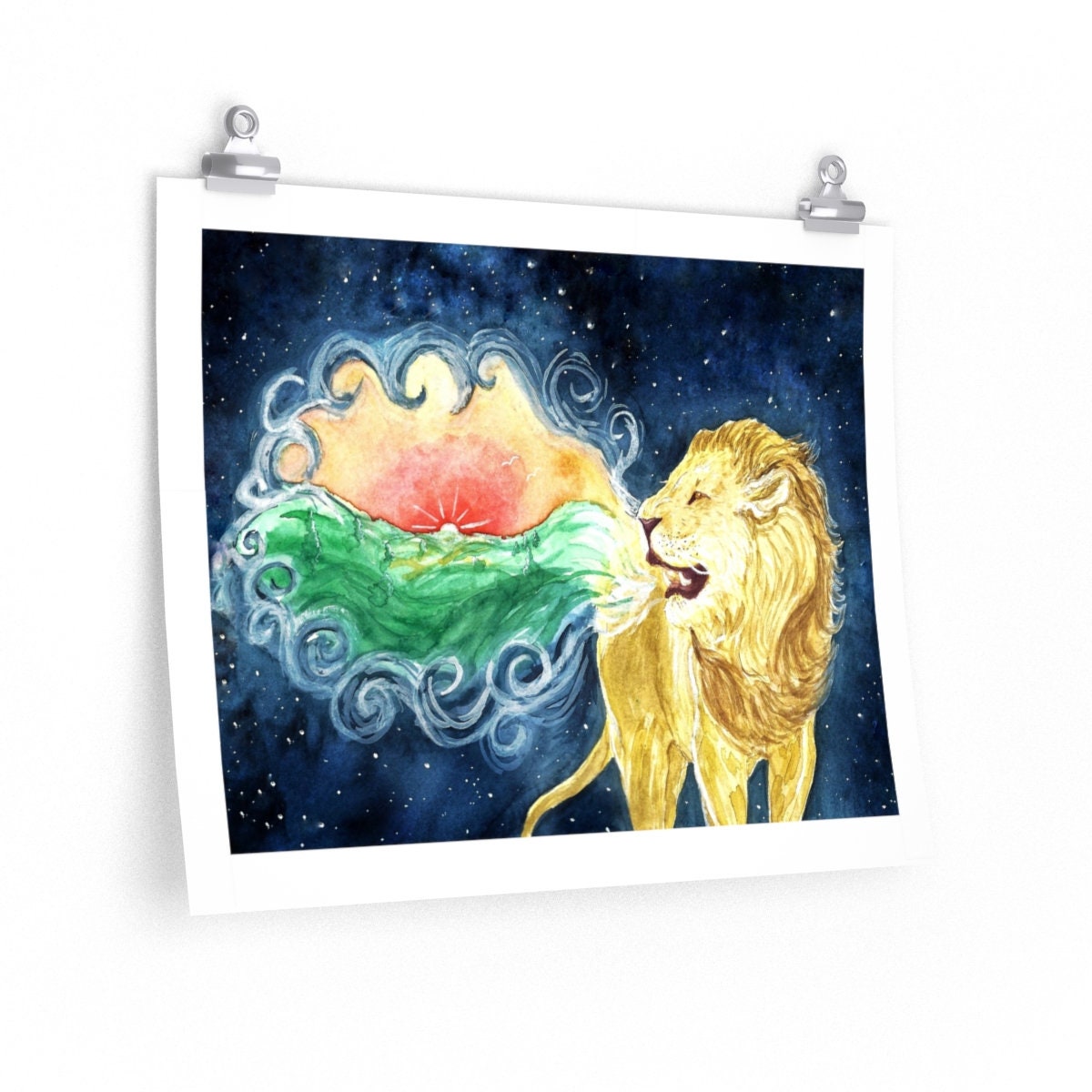 Narnia Aslan Poster Print Lion Witch and the Wardrobe C.S. 