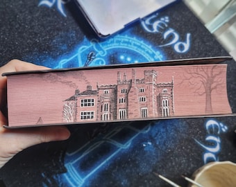 Jane Eyre Fore-Edge Book: Hand-Painted Thornfield Hall Art