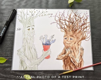 Treebeard Entwife Art Print: Macabre Romance, Bouquet of Orc-ids