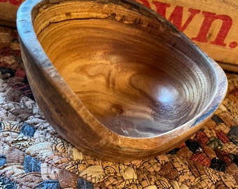 Fallen Tree Small Hackberry Spalted Natural Edge Bowl