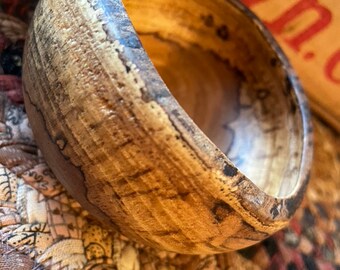 Fallen Tree Small Elm Natural Edged Bowl with Nice Grain Pattern