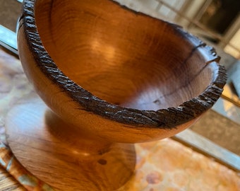 Fallen Tree Live Edge Bur Oak Pedestal Bowl