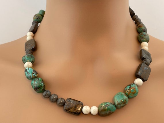 Bronzite River Rock Necklace | Beatrixbell Handcrafted Jewelry