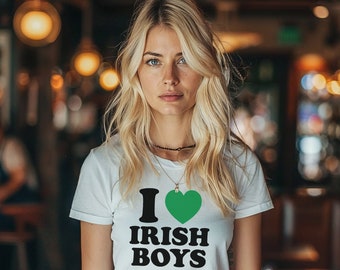 I Heart Irish Boys Crop Top - St. Patrick's Day Women's Shirt