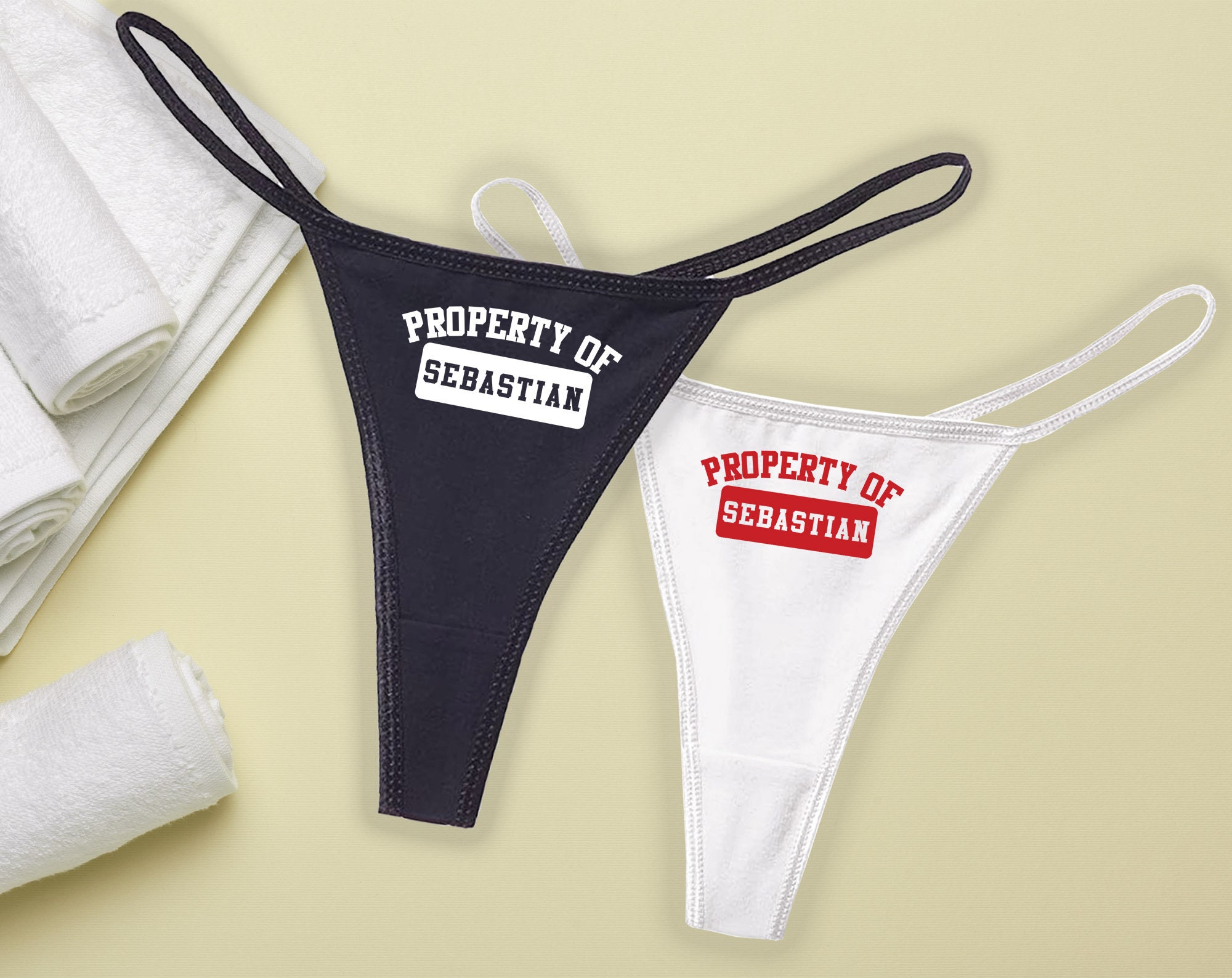 Property of Your Name Women's Underwear Fat Ass Panties Sexy Panties Custom  Panties Funny Cute & Sexy Lingerie -  Norway