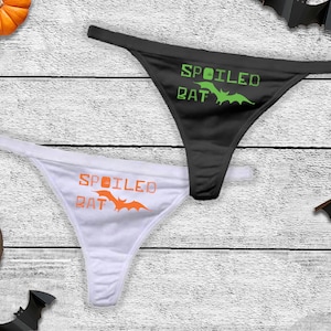 Halloween Thong Panties, Spoiled Bat Panties, Spooky Underwear, Nightmare Panties, Bat Panties, Halloween Costume, Halloween Thong