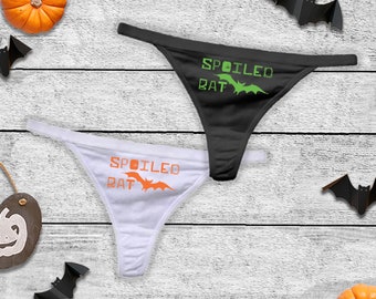 Halloween Tanga Höschen, verwöhnte Fledermaus Höschen, gruselige Unterwäsche, Alptraum Höschen, Fledermaus Höschen, Halloween Kostüm, Halloween Tanga