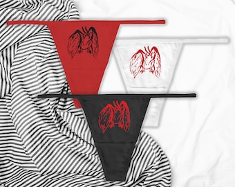 Mothman Graphic Tanga, Punkt angenehme Folklore, Baumwoll-Elasthan-Mischung