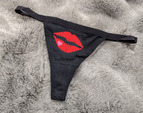 Lips Panties, Valentines Underwear, Kiss Panties, Sexy Panties
