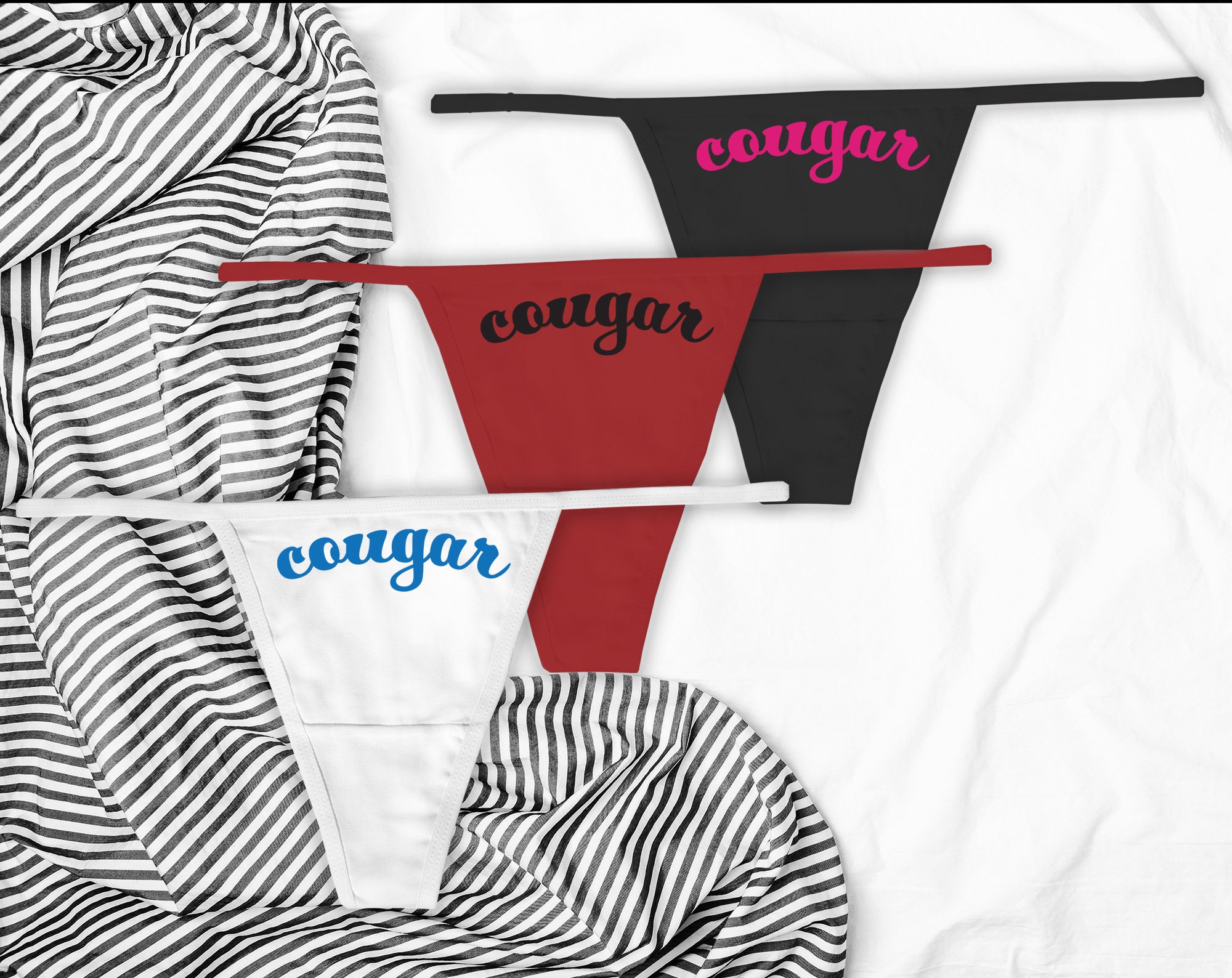 Cougar Thong, Funny Panties, Older Women Younger Man, MILF, Funny Thong,  Sexy Panties, Panty Party, Bachelorette Party, Gift for Her - Etsy