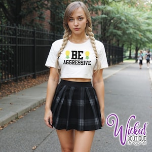 Be Aggressive Swinger Women&#39;s Crop Shirt